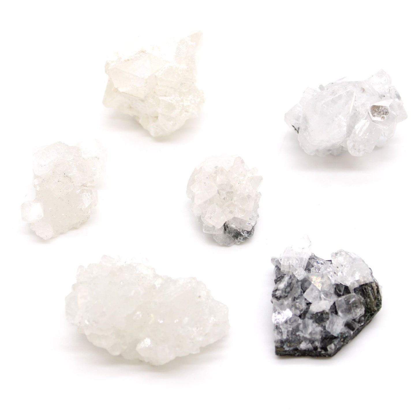 Weiße Apophyllit Cluster 20-30mm Seltene Mineralien Sammlerstücke