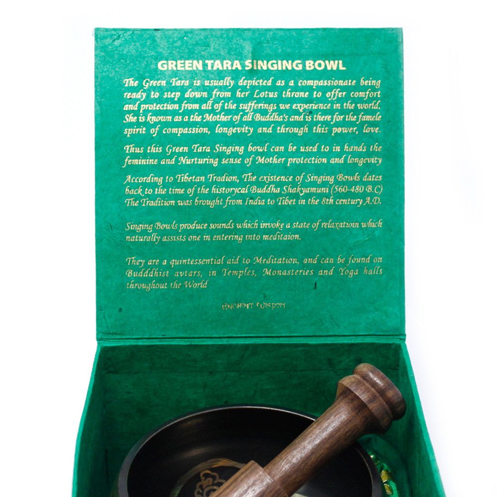 Grüne Tara Klangschalen Set 10cm Min 380g
