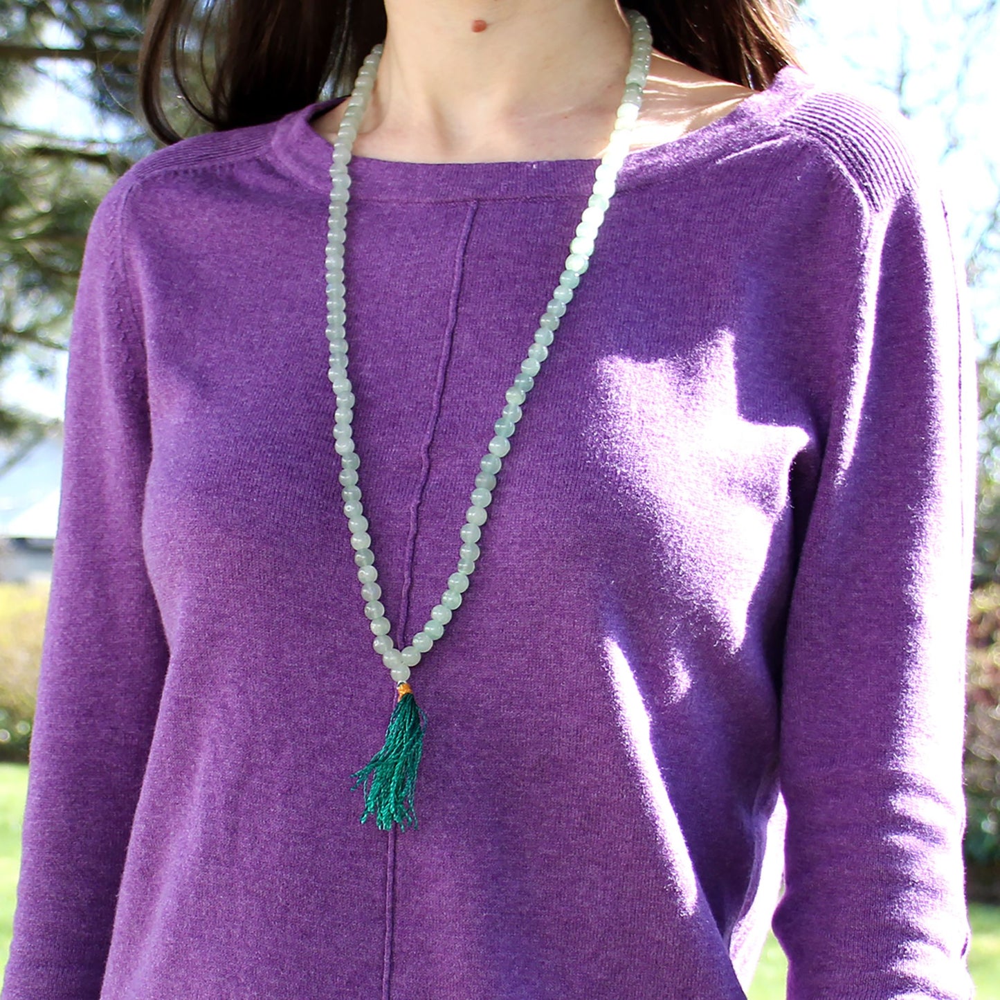 108 Perlen Mala - Grüner Aventurin