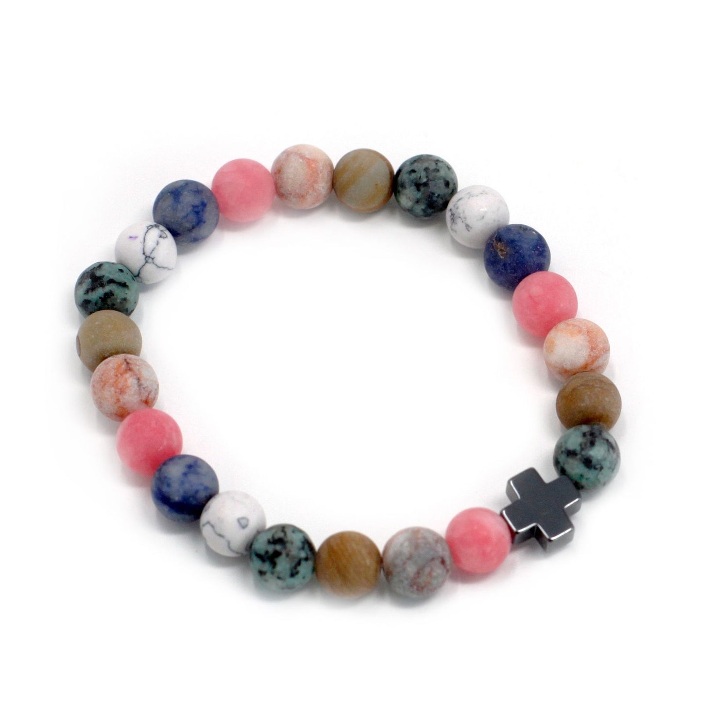 Set Mit 2 Edelstein Freundschaftsarmbändern Harmonie Regenbogen Edelsteine