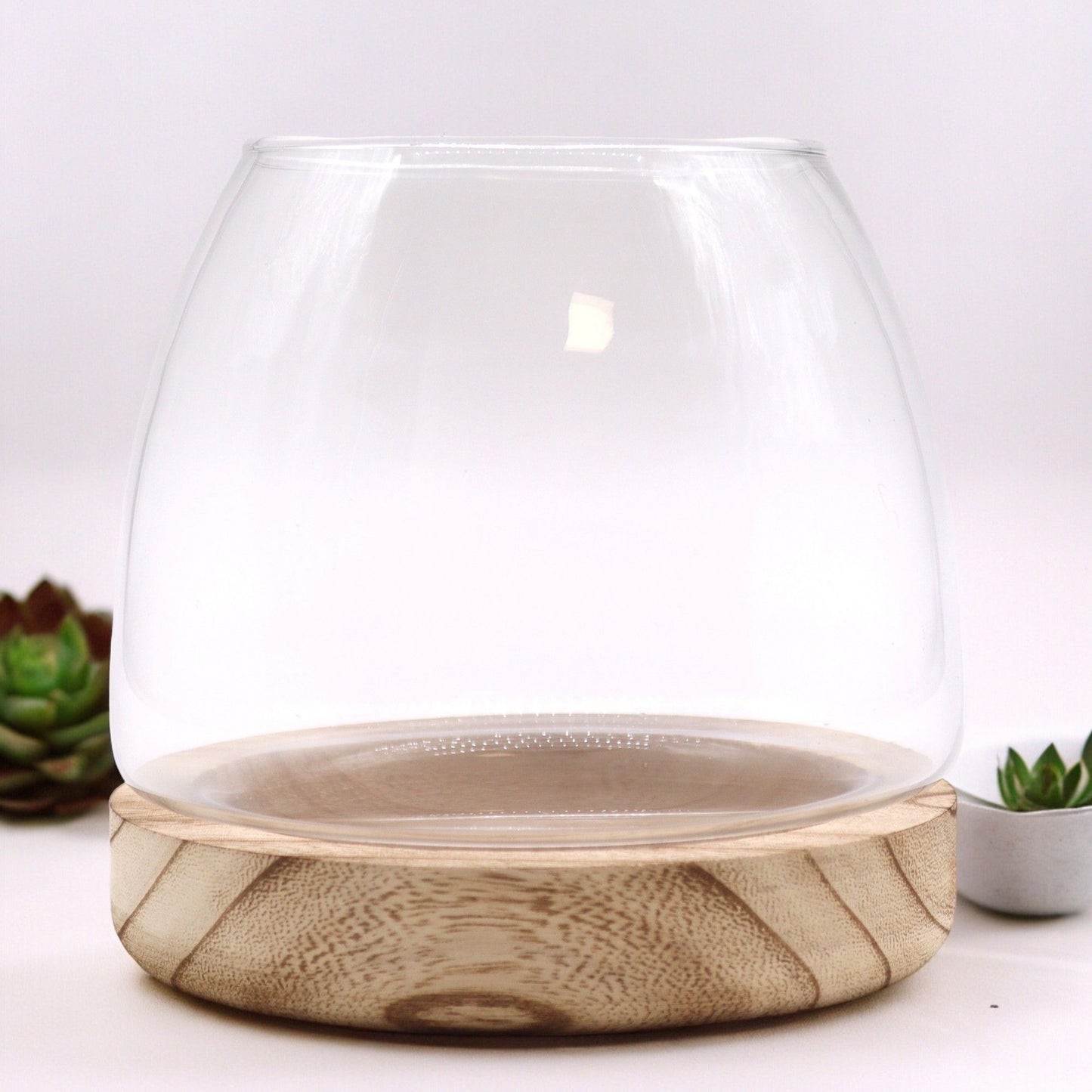 Mittleres Terrarium Auf Natur Tung Holz - 15x15cm