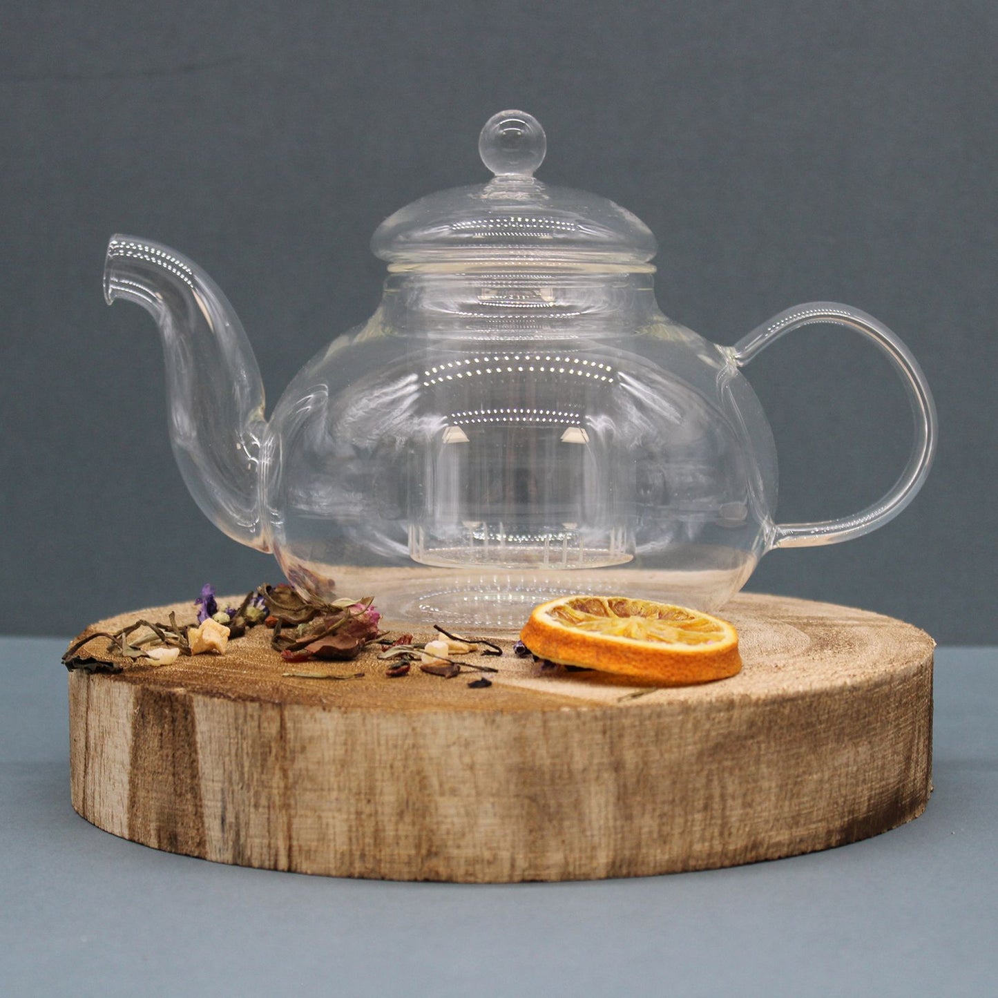 Glas Teekanne Mit Infuser Runde Perle 800ml