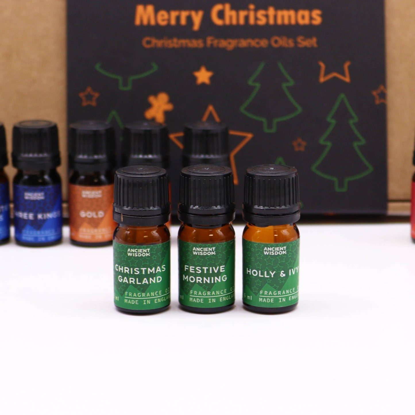 Festliche Düfte Duftöl Set mit Zwölf 5ml Fläschchen und Zwei Tropfern