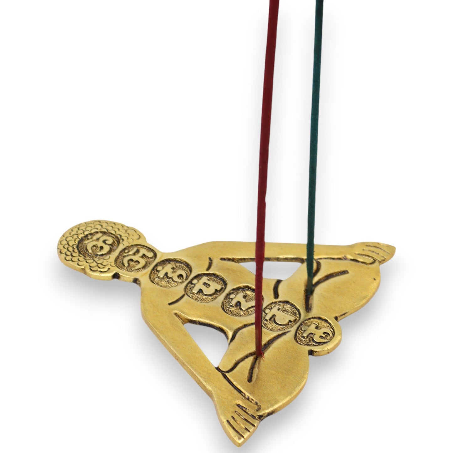 Goldene Aluminium Sieben Chakra Räucherstäbchenhalter 12x12cm