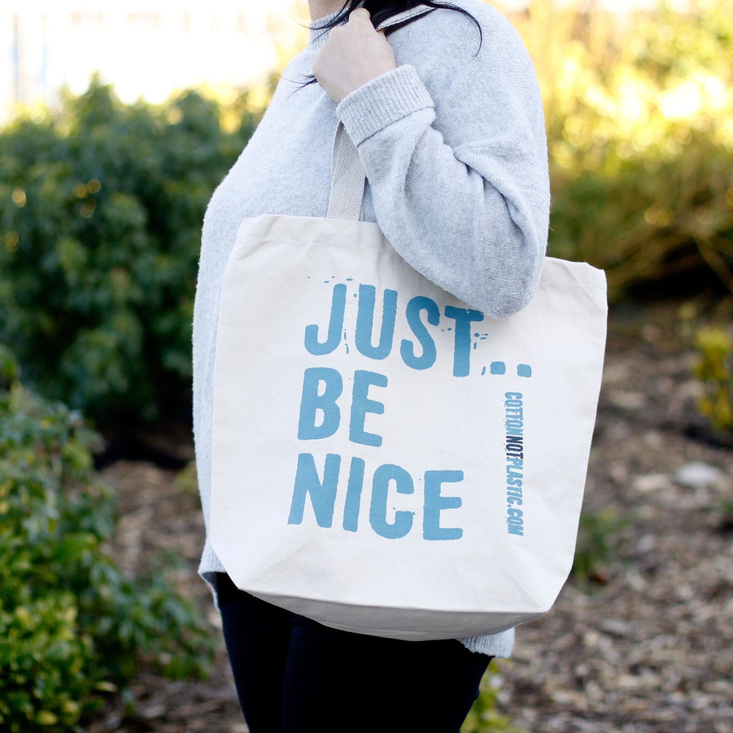 Just Be Nice Baumwolltaschen Mit 4 Designs