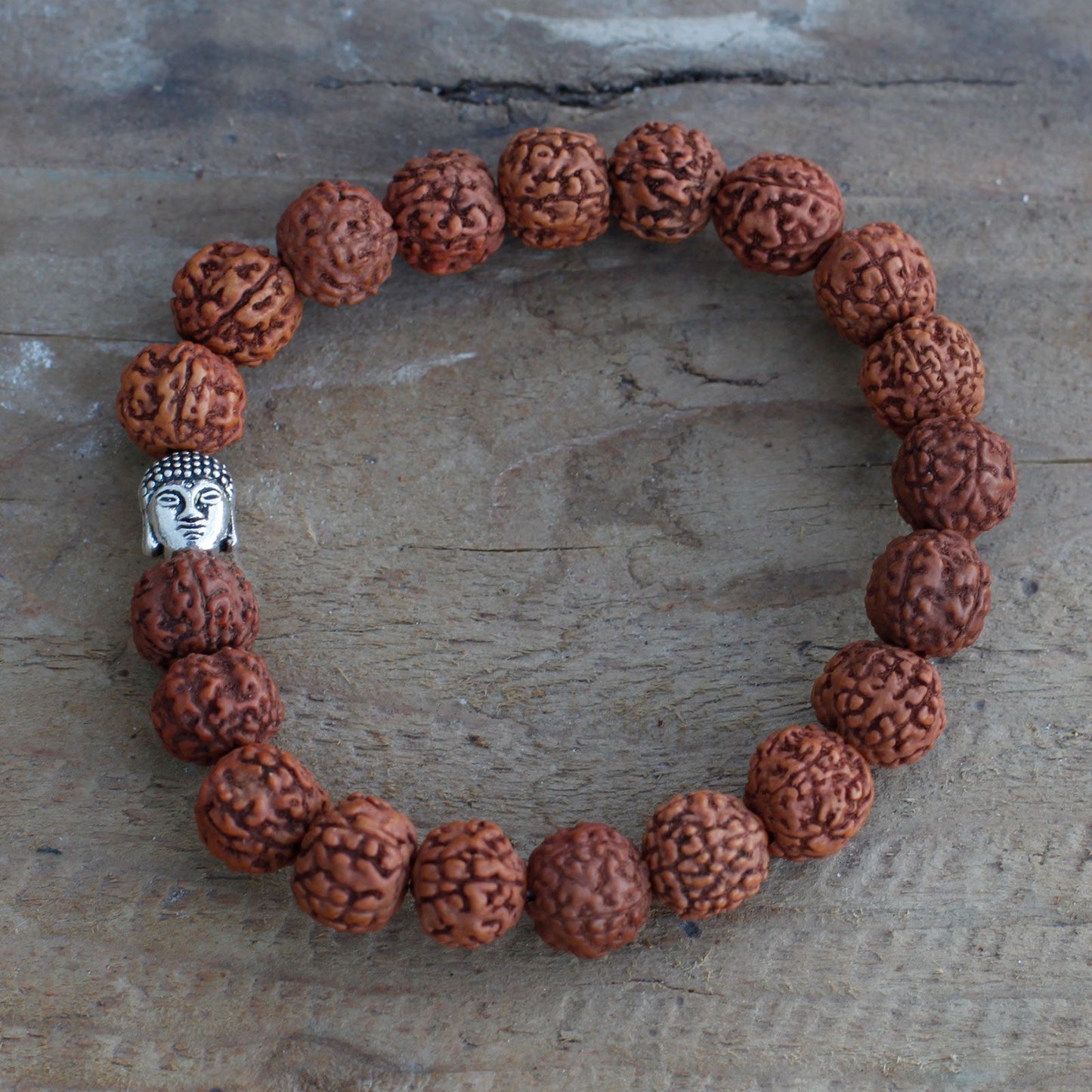 Rudraksha Buddha Armband Mala Natürlich