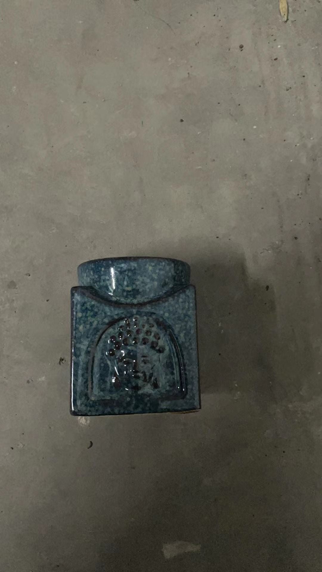 Quadratischer Buddha Brenner - Staubiges Blau