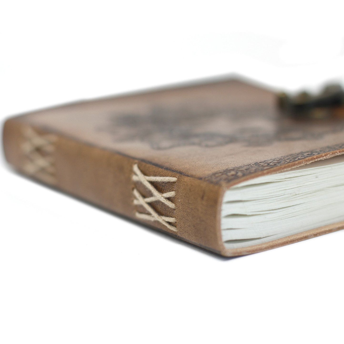 Leder Greenman Notizbuch 20x15 cm Handgemacht Mit Ledercover