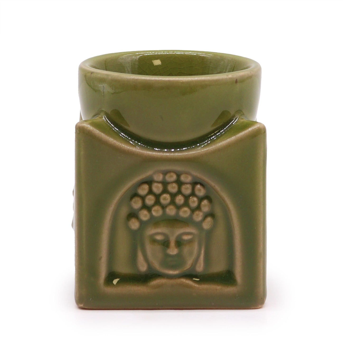 Quadratischer Buddha Brenner - Helles Jade