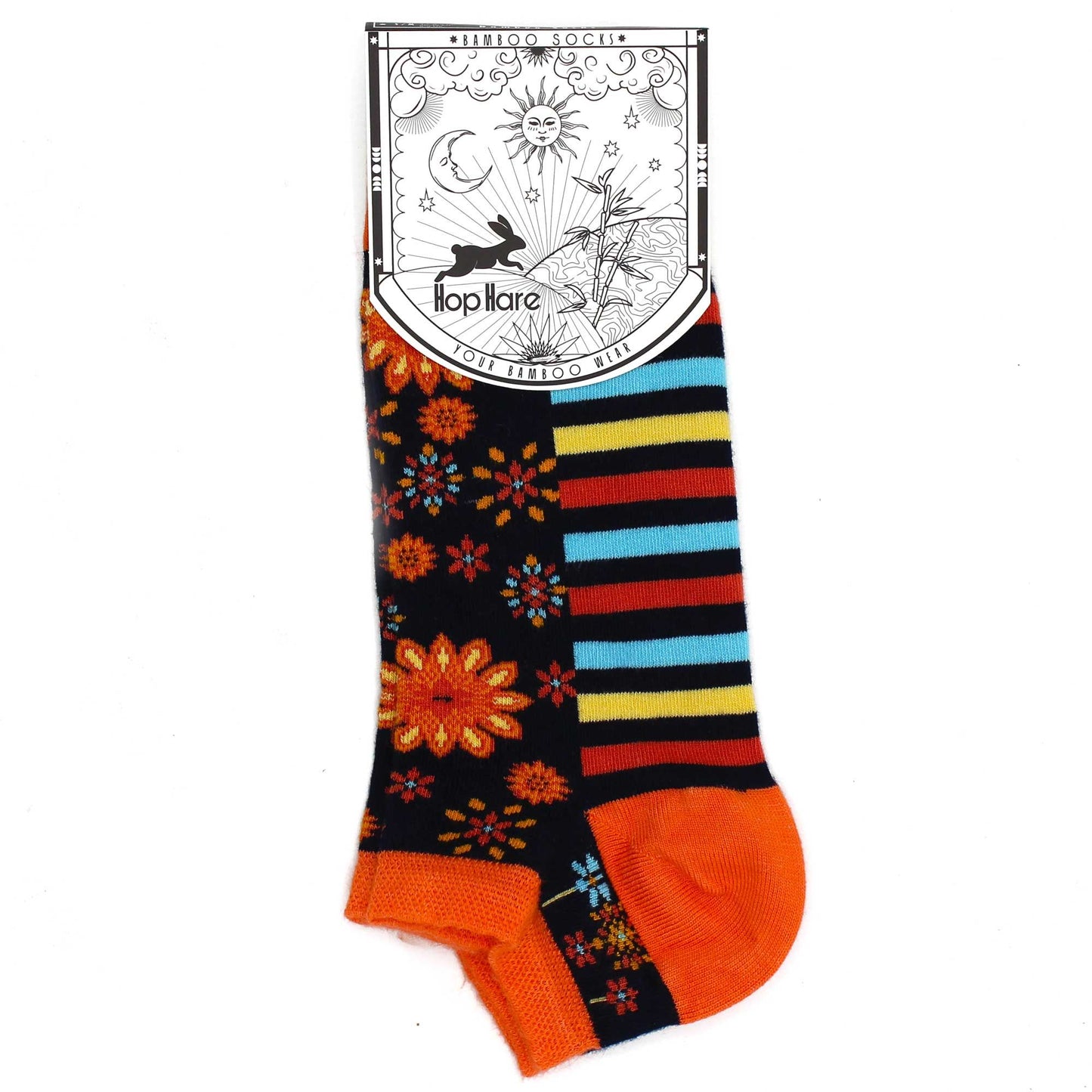 ML Hop Hare Bambus Socken Niedrig 41-46 Mandala Blumen
