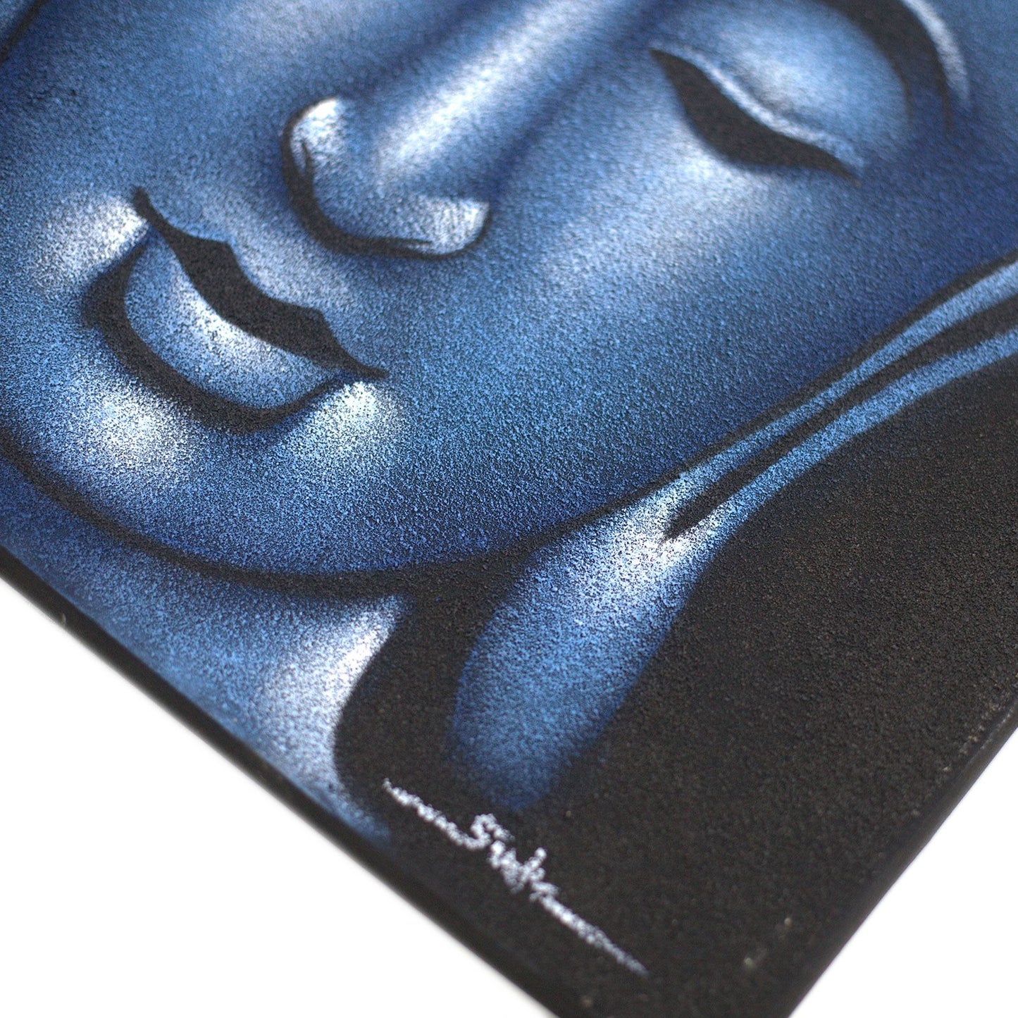 Buddha Gemälde Mit Blauer Sandoberfläche