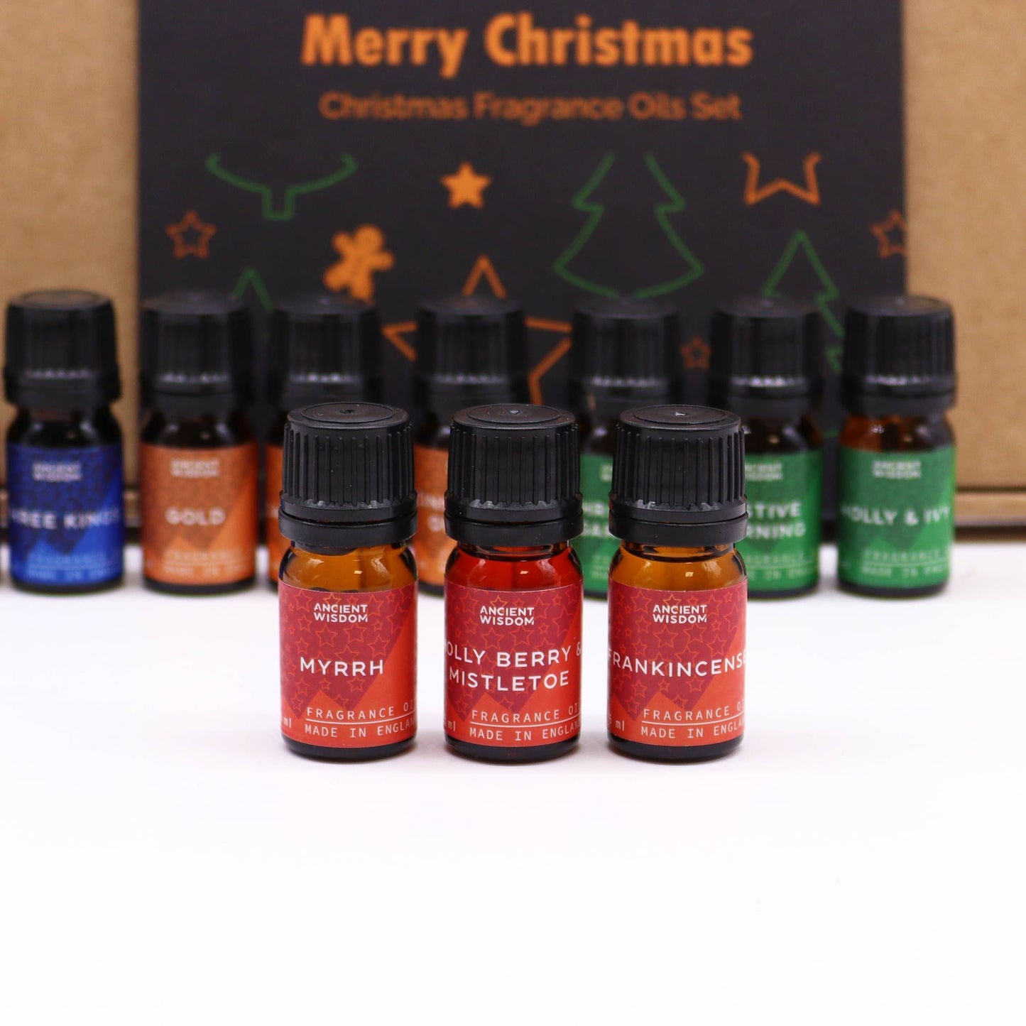 Festliche Düfte Duftöl Set mit Zwölf 5ml Fläschchen und Zwei Tropfern