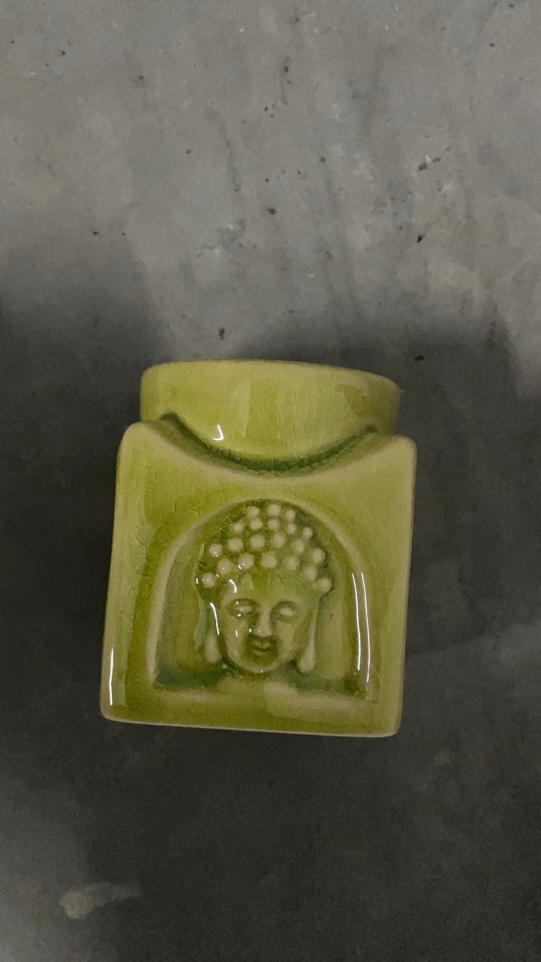 Quadratischer Buddha Brenner - Helles Jade