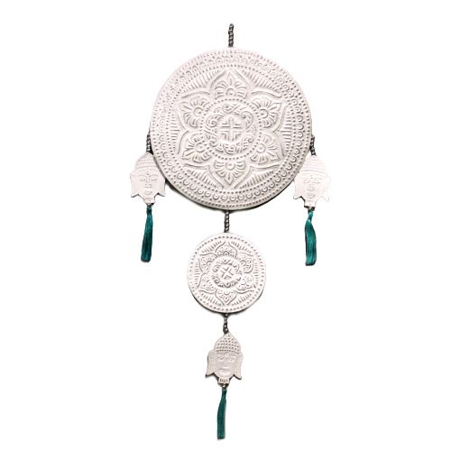 Aluminium Mobile Buddha's Wandschmuck Im Bali Stil In Modischen Pastellfarben