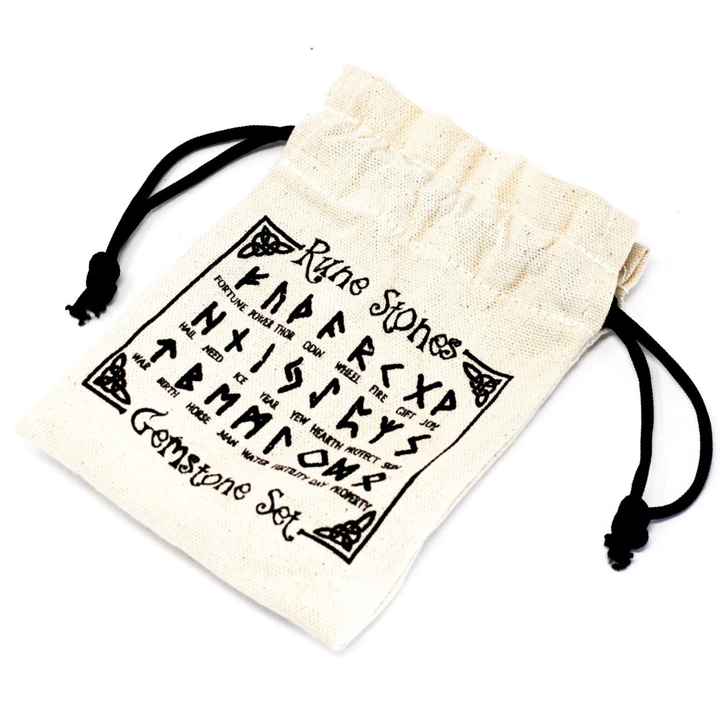 Runensteine Set In Tasche - Grüner Aventurin