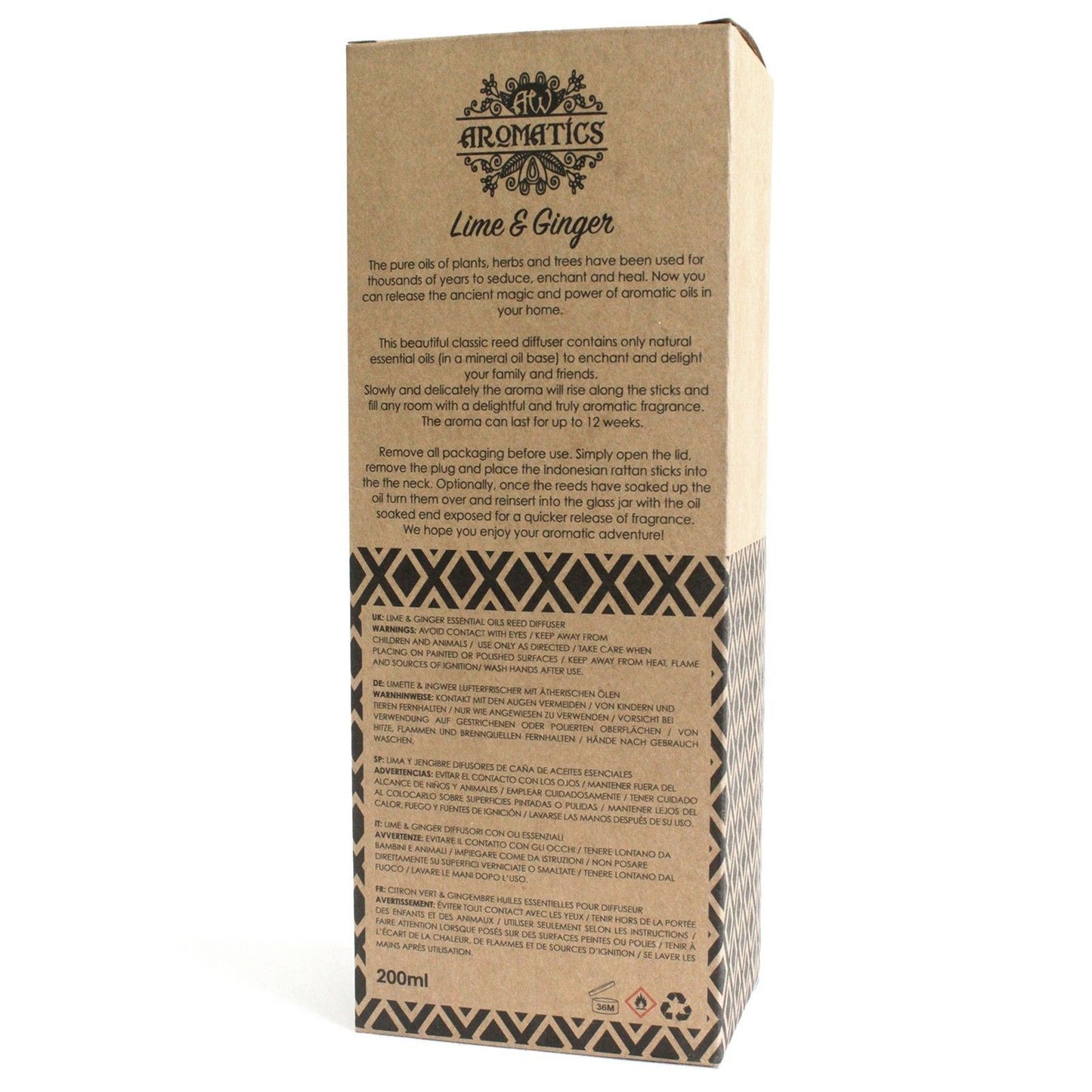 200ml Limette & Ingwer Ätherisches Öl Raumduftdiffuser