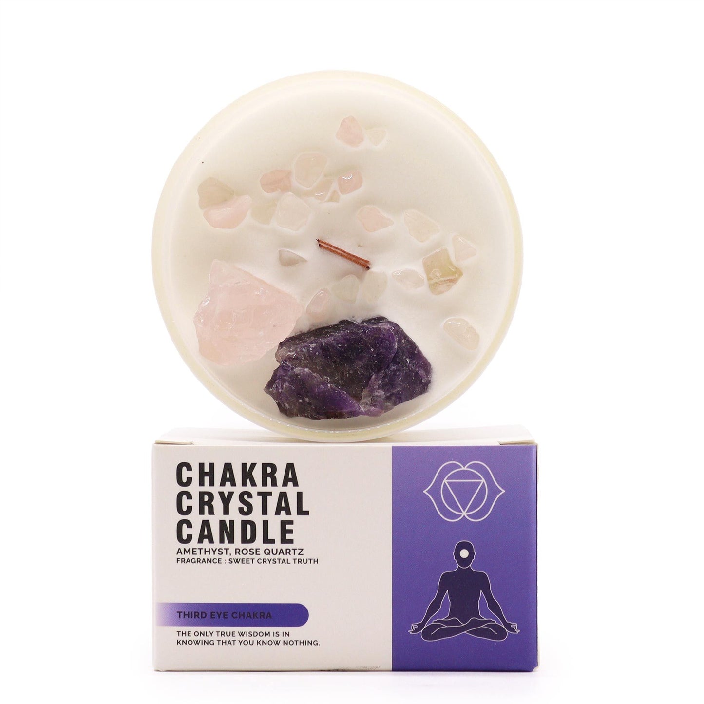 Chakra Kristallkerzen Drittes Auge Chakra