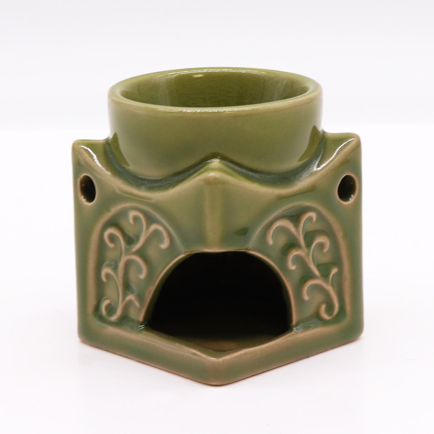 Quadratischer Buddha Brenner - Helles Jade