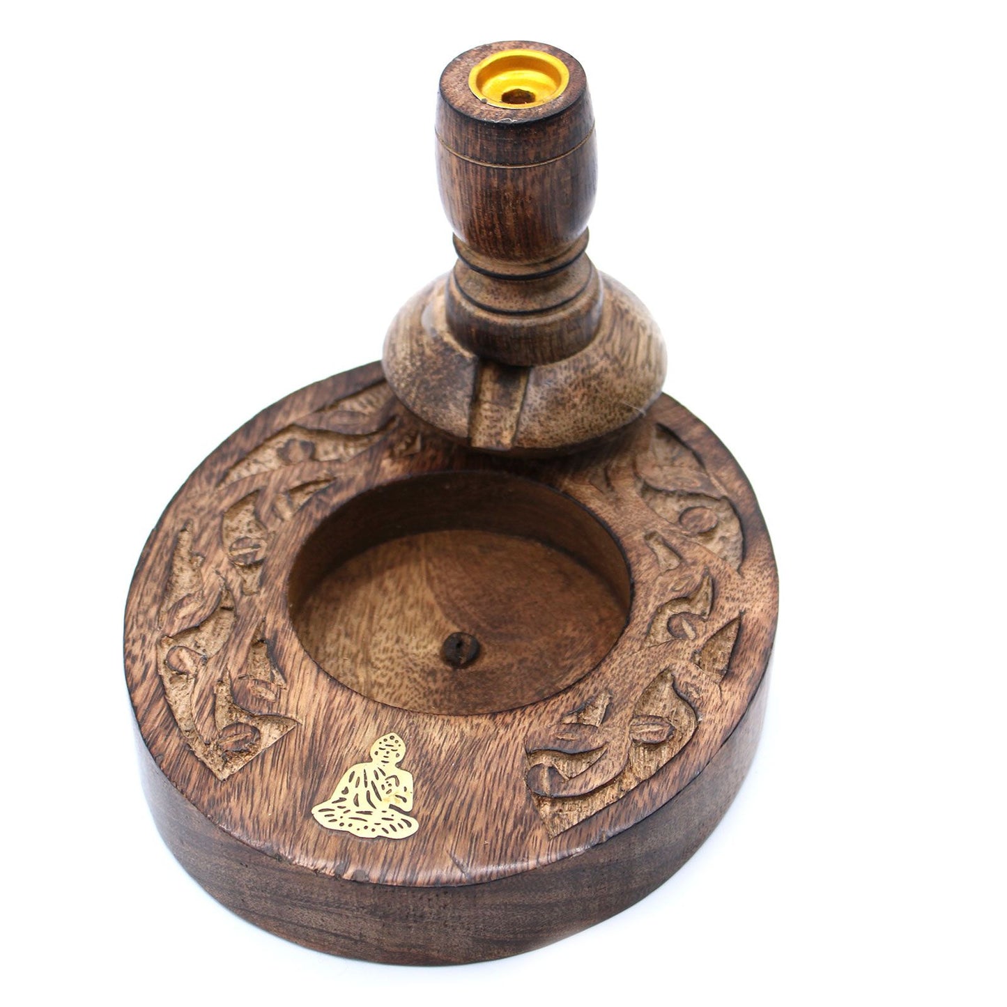Sm Mango Holz Rückflussbrenner - Messing Buddha