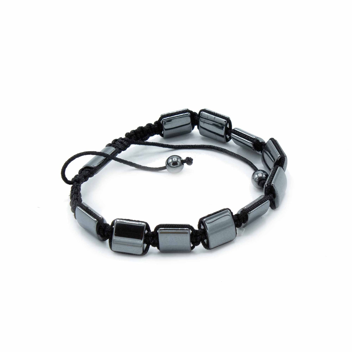 Magnetisches Hämatit Shamballa Armband Doppelwürfel