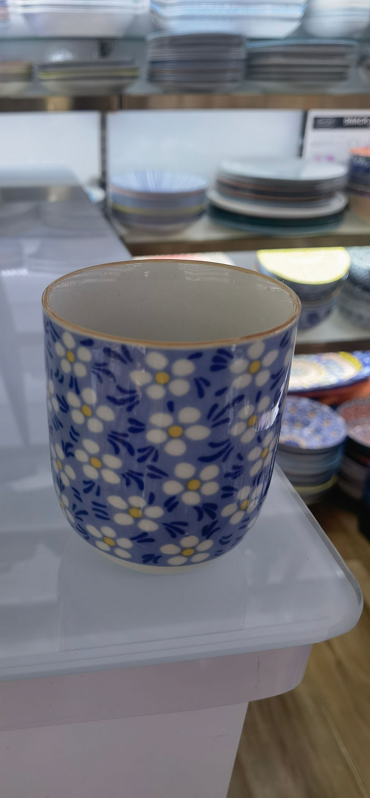 Kräutertee Tassen Blau Gänseblümchen Set Mit 6 Tassen