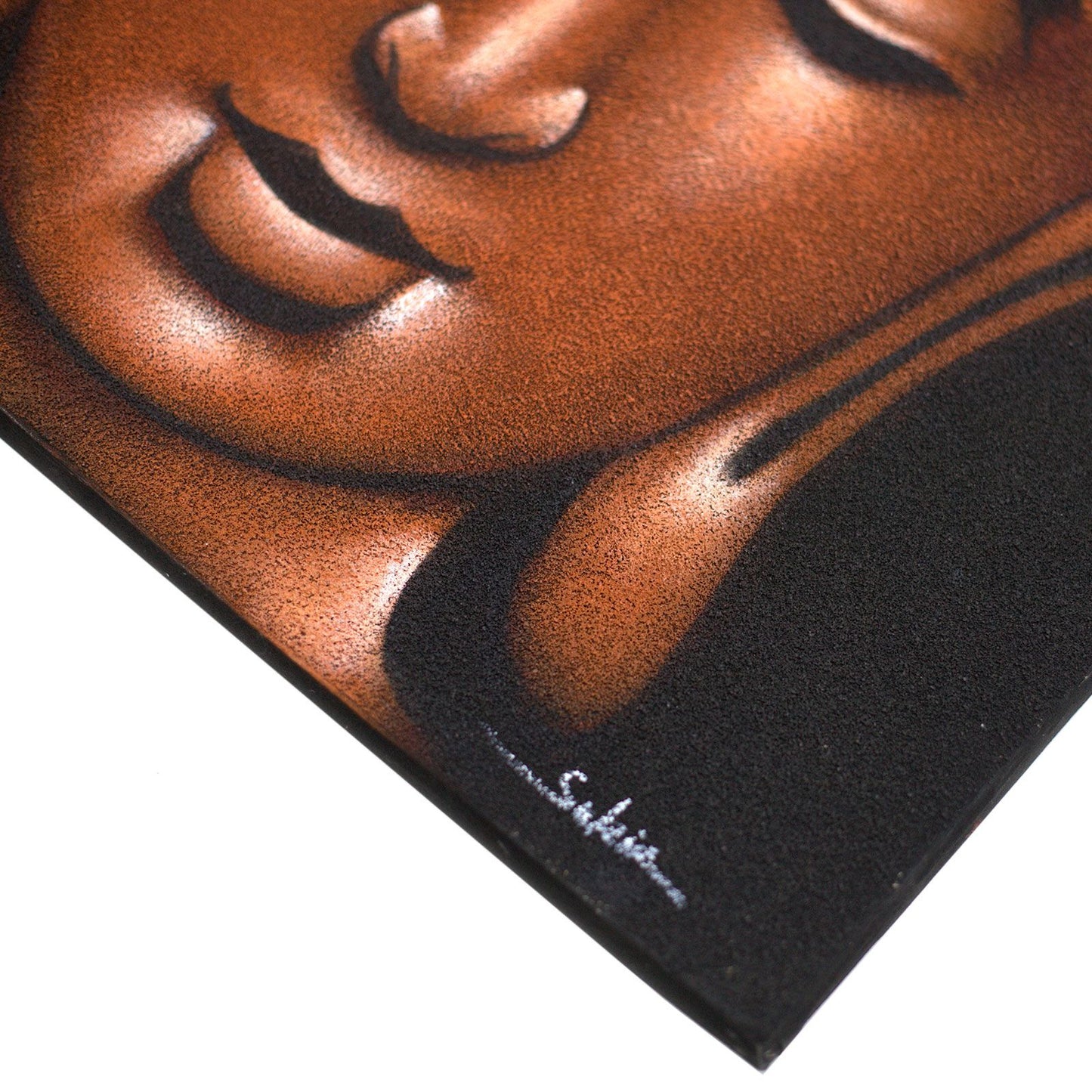 Buddha Gemälde mit Kupfer Sand Finish