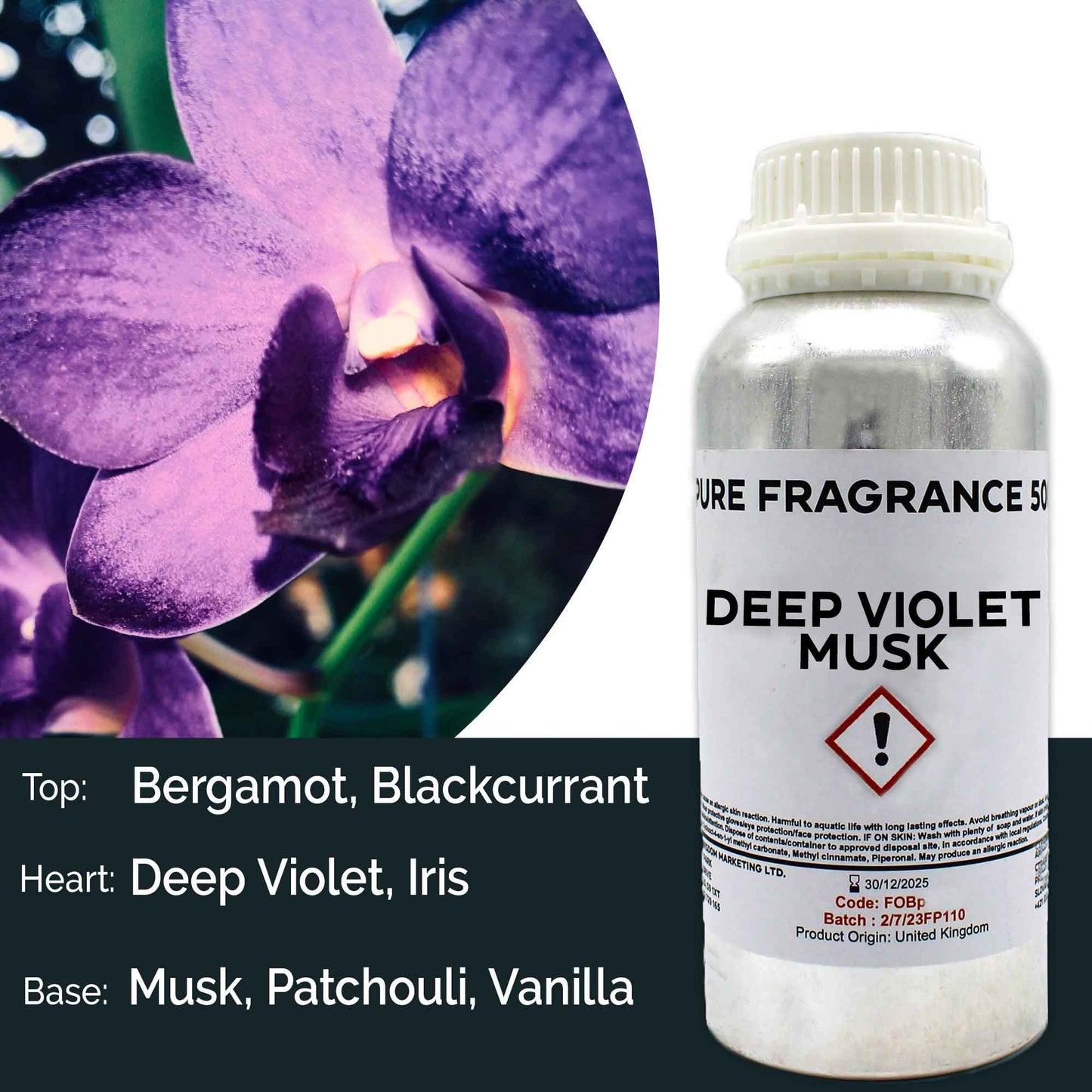 500ml Reine FO Tiefer Violetter Moschus