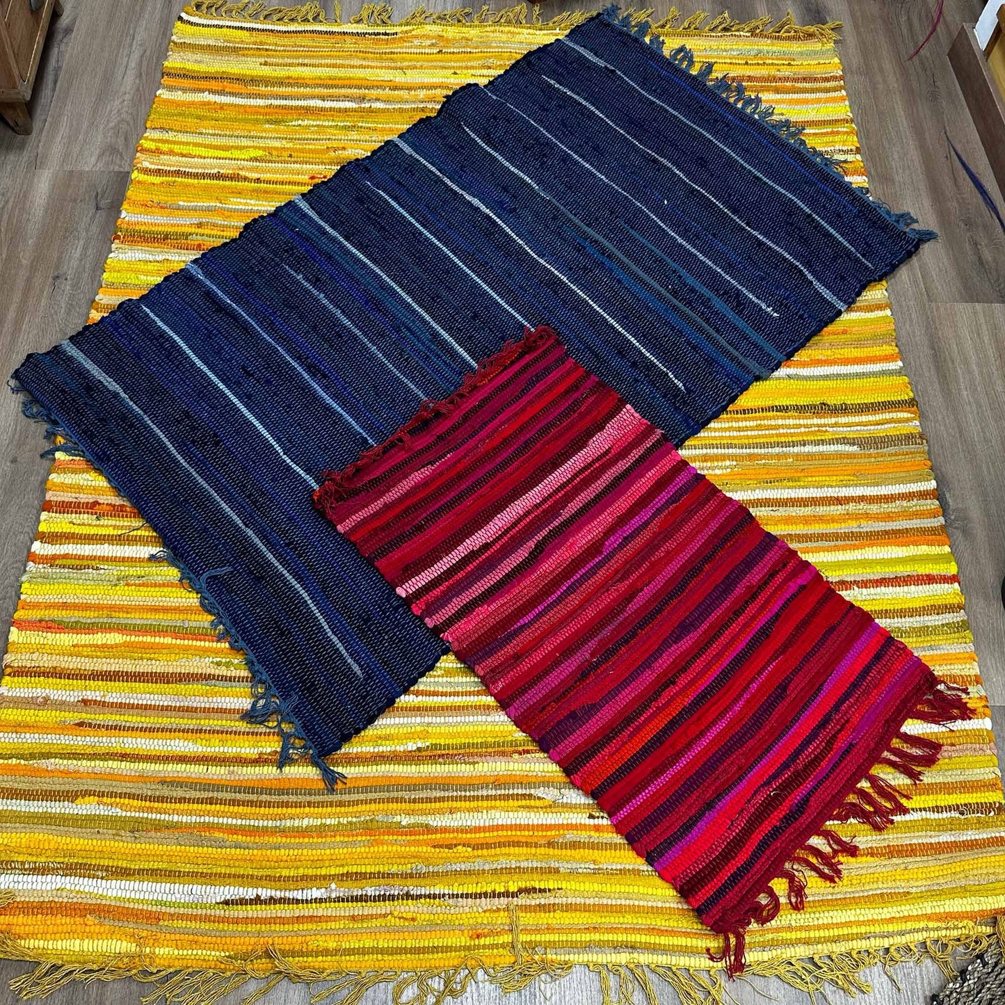 Kleine Teppichmatte 50x90cm Premiumqualität Anthrazitgrau