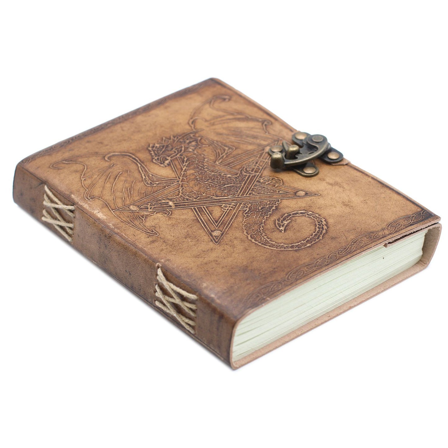 Leder Drachen Notizbuch 20x15 cm Handgemacht Mit Lederumschlag