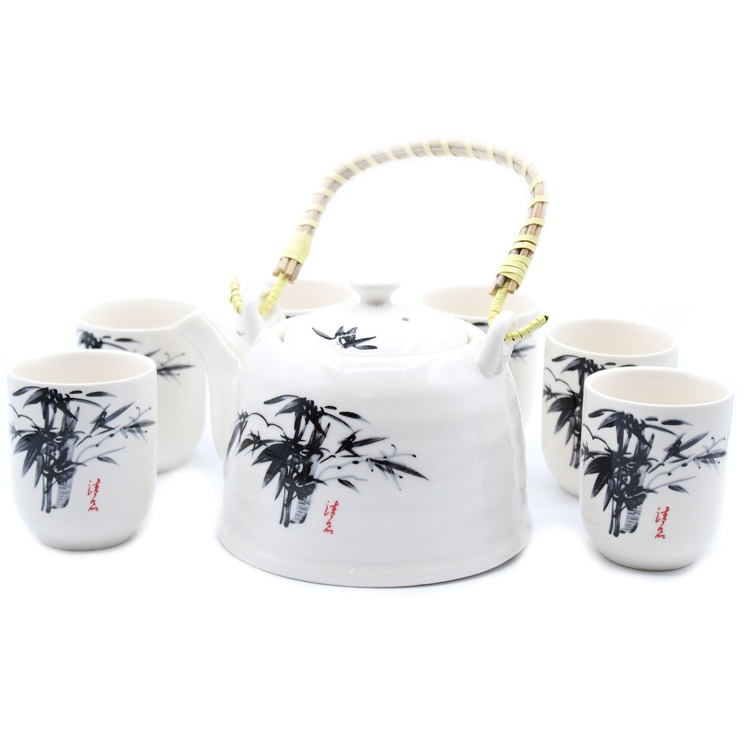 Kräuter Teekannen Set Weißer Stein Oriental