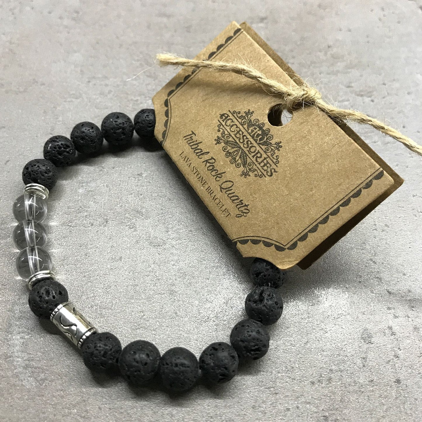 Lava Stein Armband - Elefant Chakra