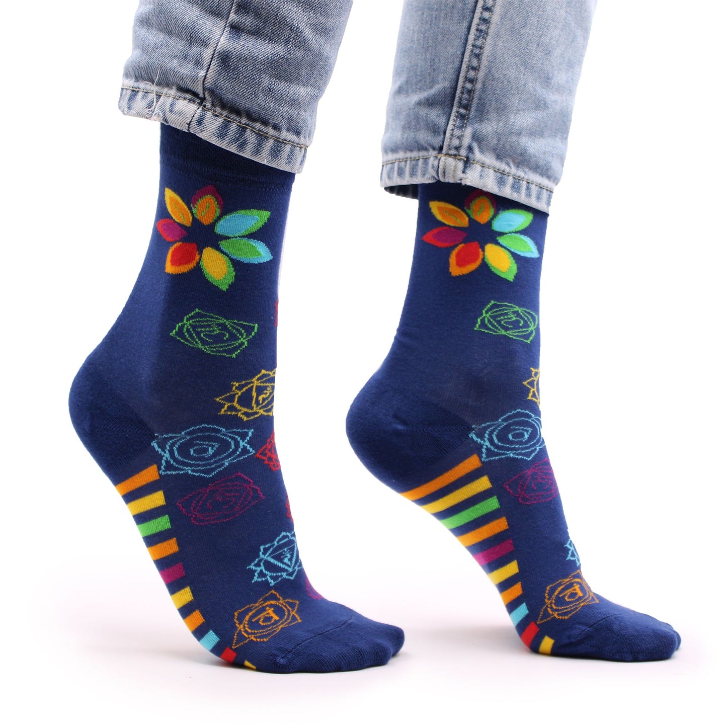 Hop Hare Bambus Socken Rainbow Chakra 36-40