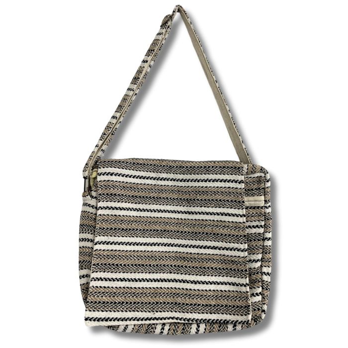 Weiche Banjar Laptop Tasche - Sanftes Creme und Grau