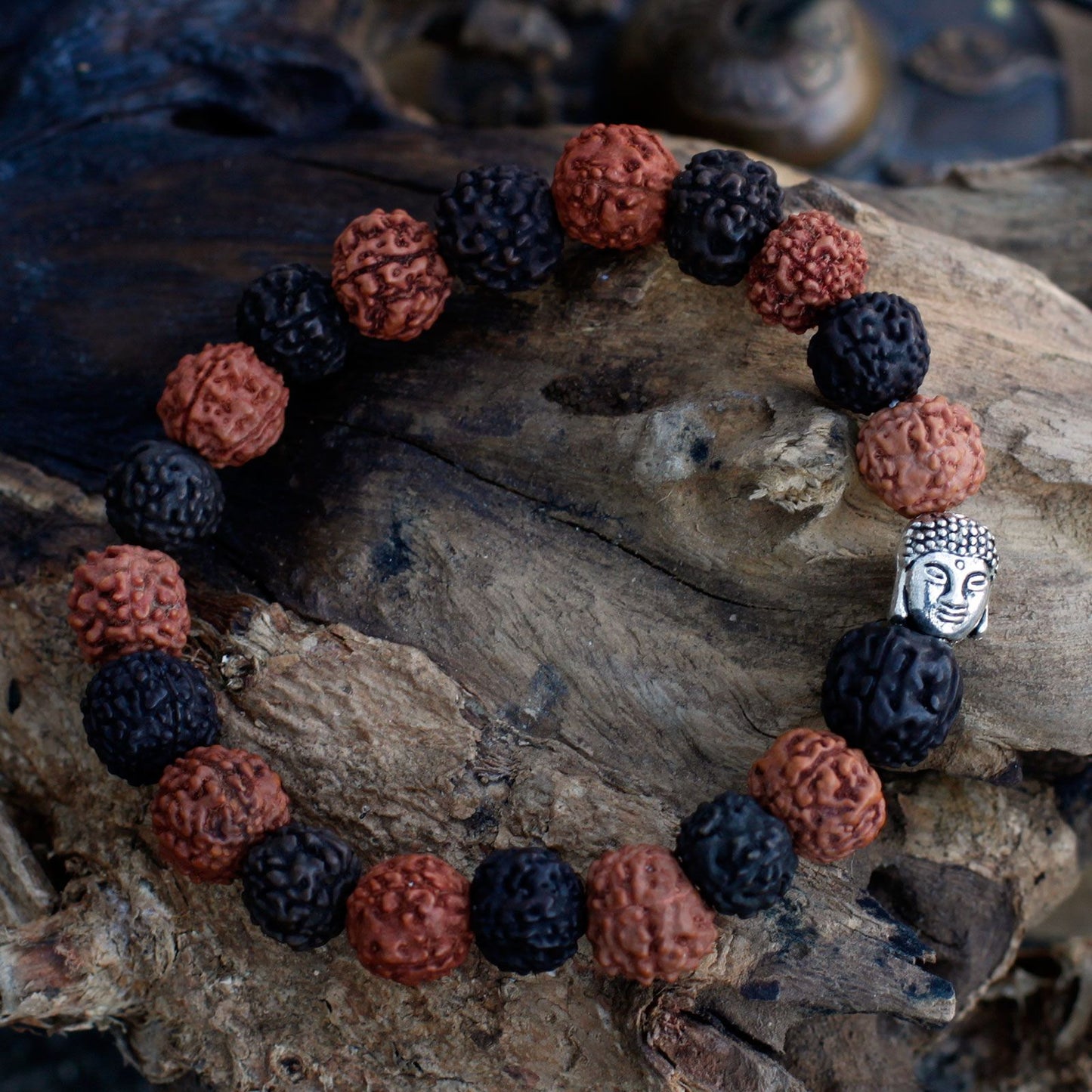 Rudraksha Buddha Bangle Mala Mischung
