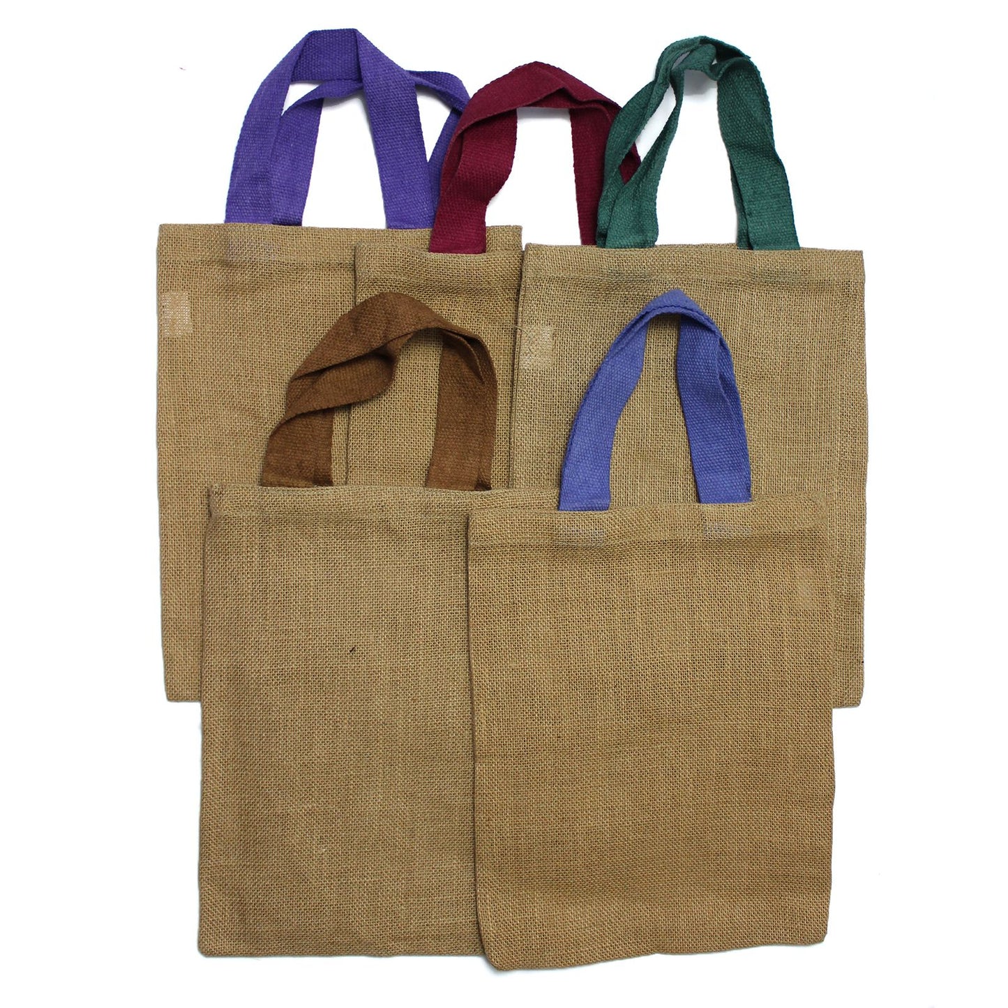 Jute Tragetasche Mit Lila Griffen