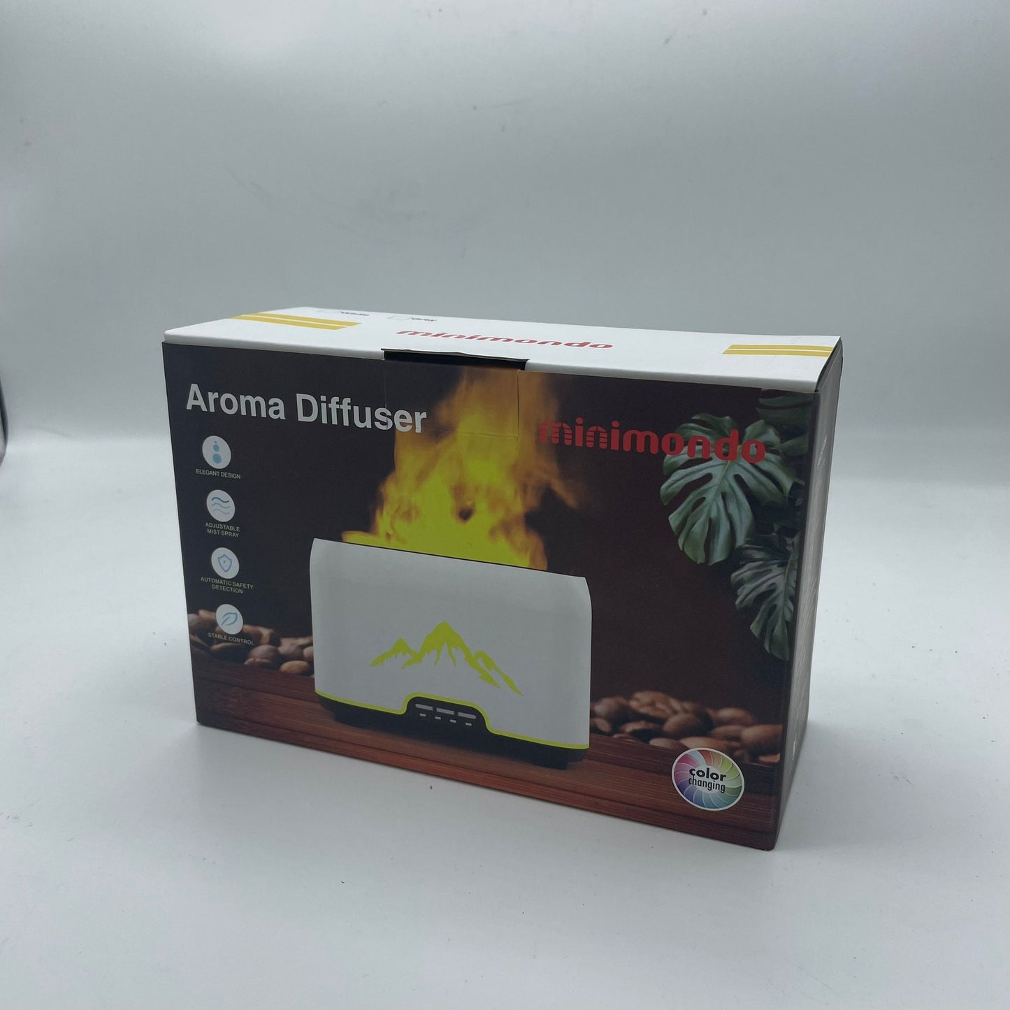 Himalaya Aroma Diffuser USB-C Mit Fernbedienung Und Flammeneffekt