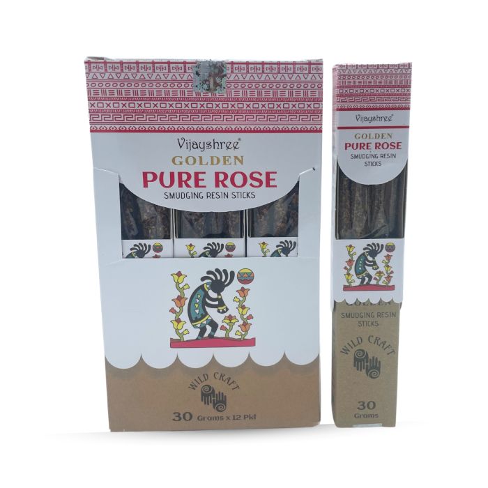 30g Goldene Reine Rosen Räucherharz Stäbchen 6 Stück