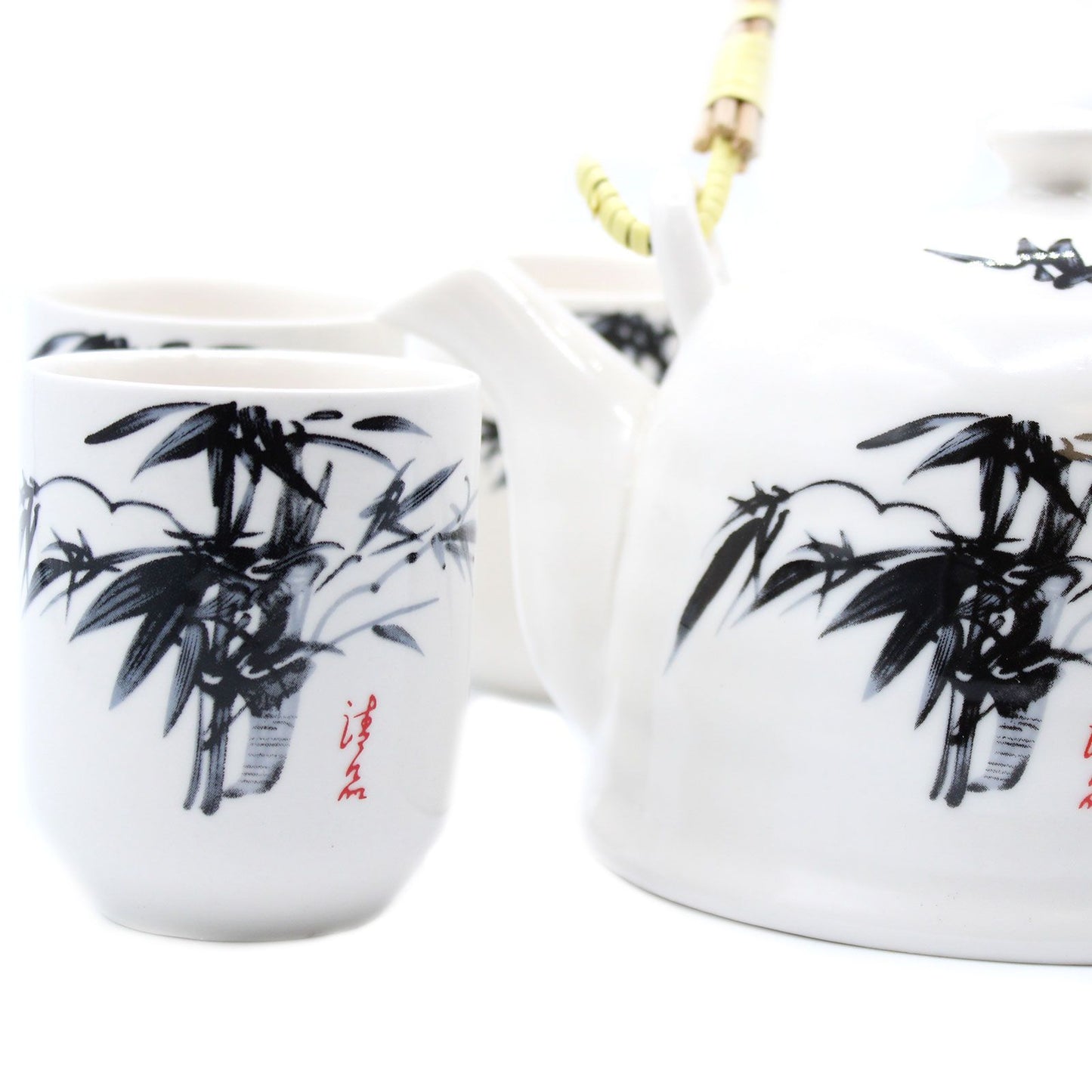 Kräuter Teekannen Set Weißer Stein Oriental