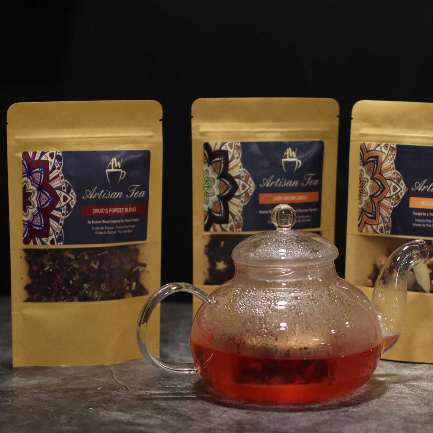 Glas Teekanne Mit Infuser Runde Perle 800ml