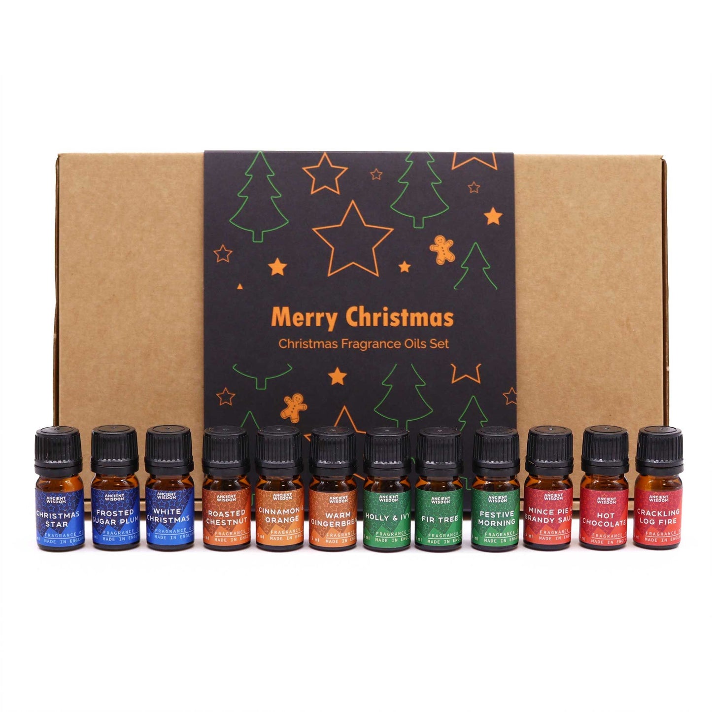 Festliche Düfte Duftöl Set mit Zwölf 5ml Fläschchen und Zwei Tropfern