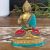 Messing Buddha Figur Segnung 15cm Handgefertigt aus Indien