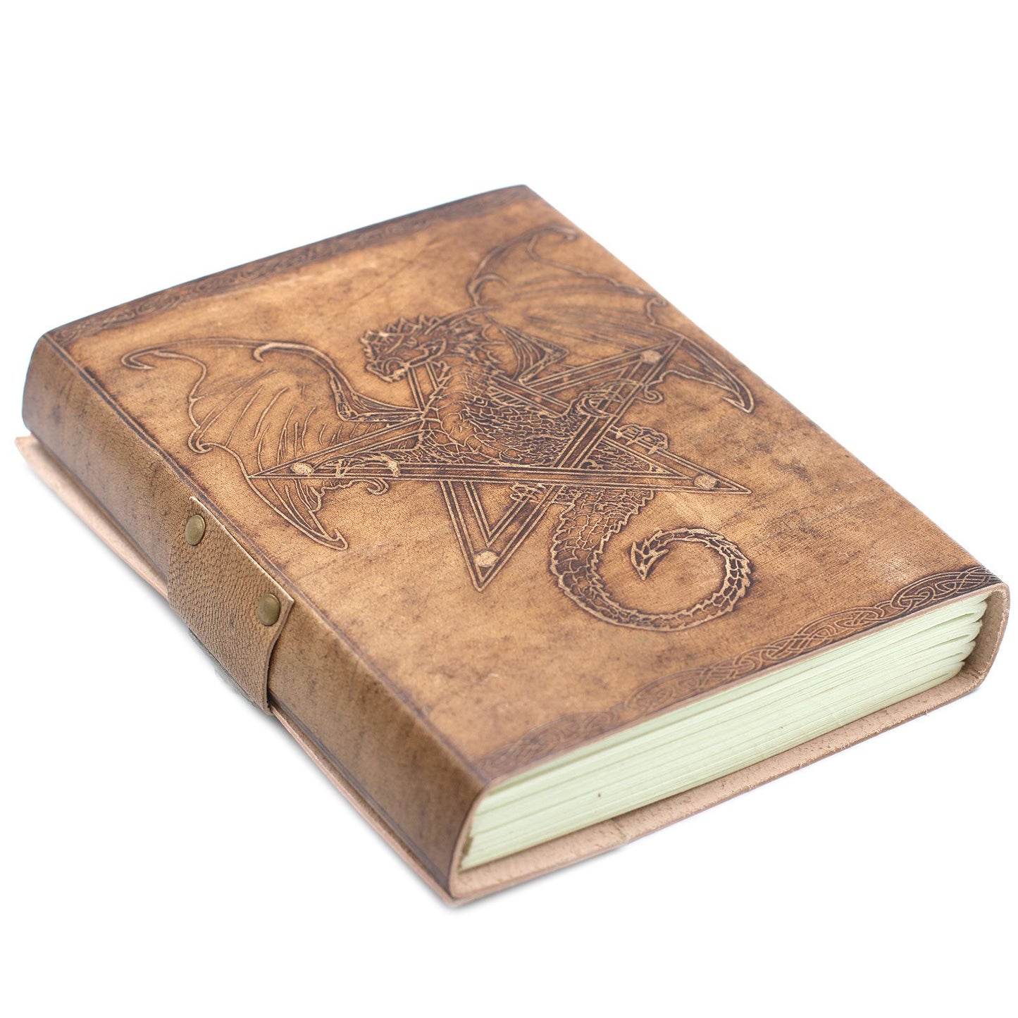 Leder Drachen Notizbuch 20x15 cm Handgemacht Mit Lederumschlag