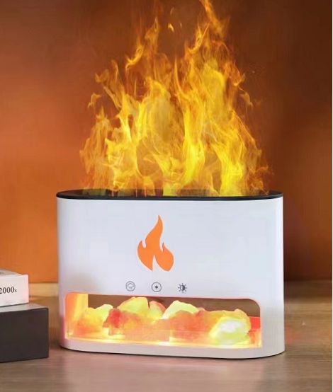 Blaze Aroma Diffuser Himalaya Salz Kammer USB-C Flamme Effekt Salz Inklusive