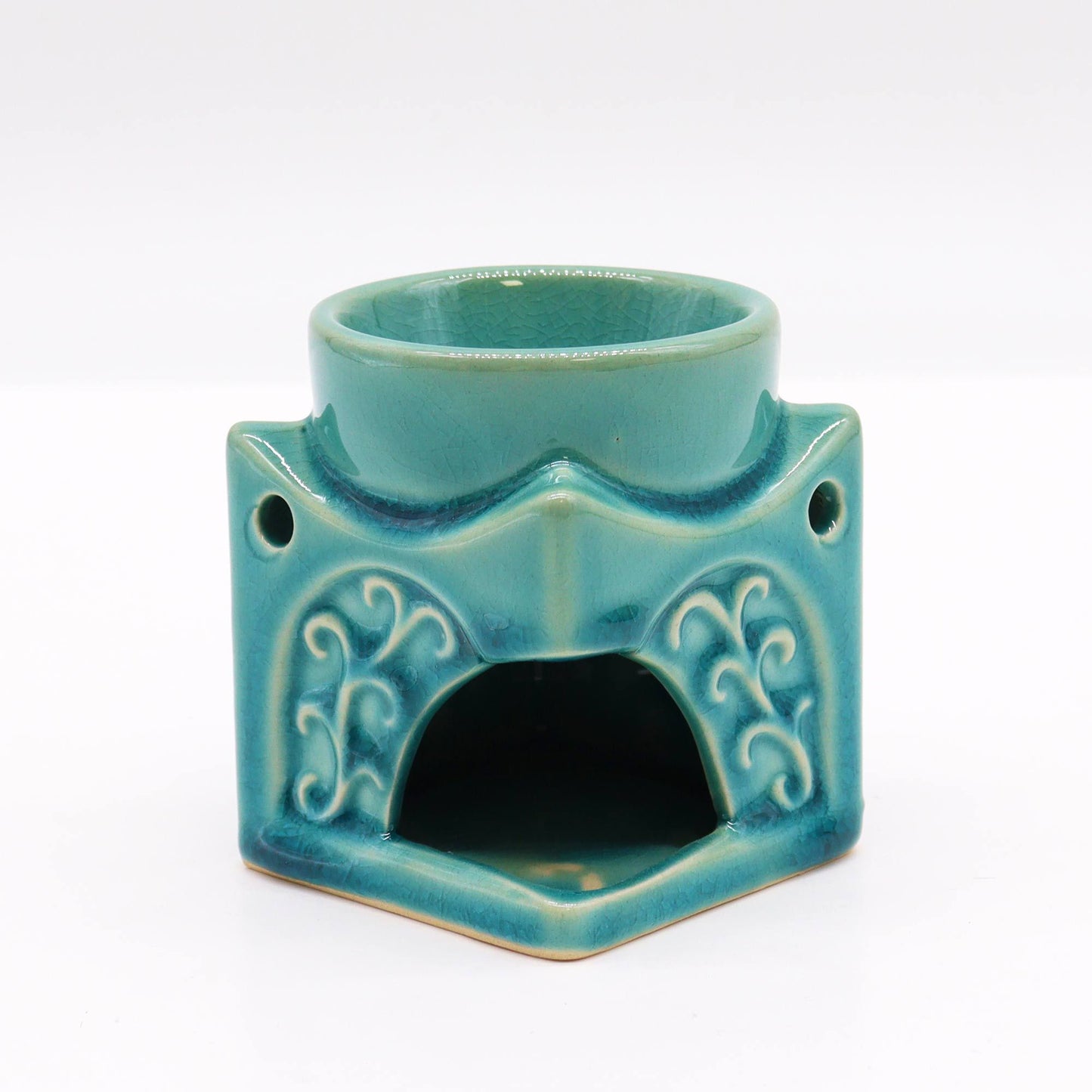 Quadratischer Buddha Brenner - Weiches Türkis