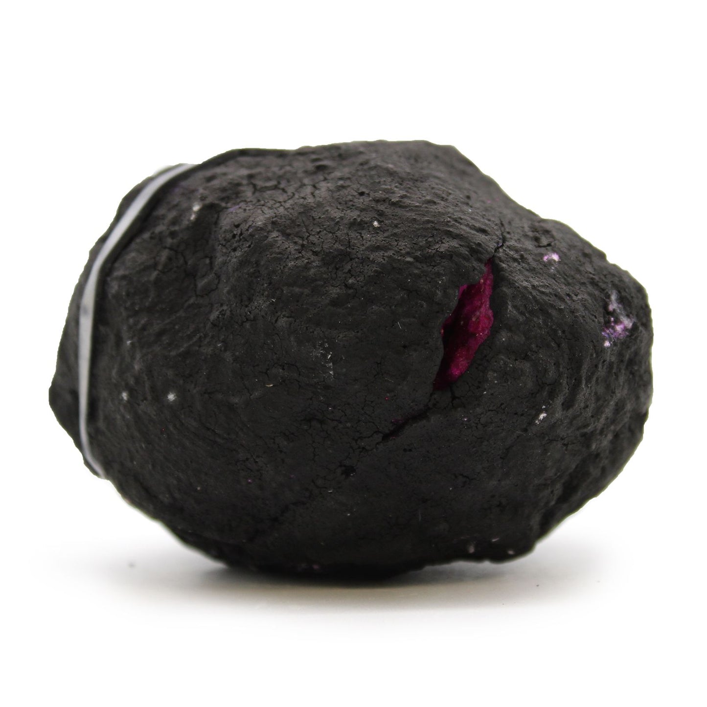 Farbige Kalzit Geoden Schwarz Gestein Dunkelrot