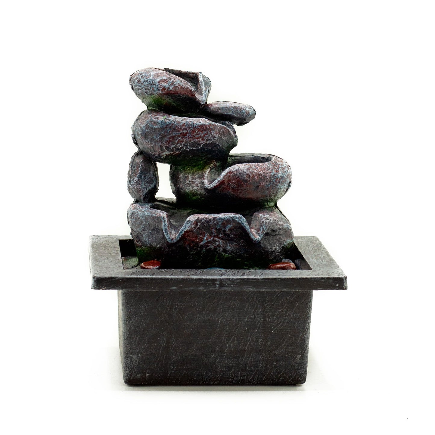 Tischbrunnen Mit Wasserfall Effekt - 20cm - Kaskadierende Töpfe