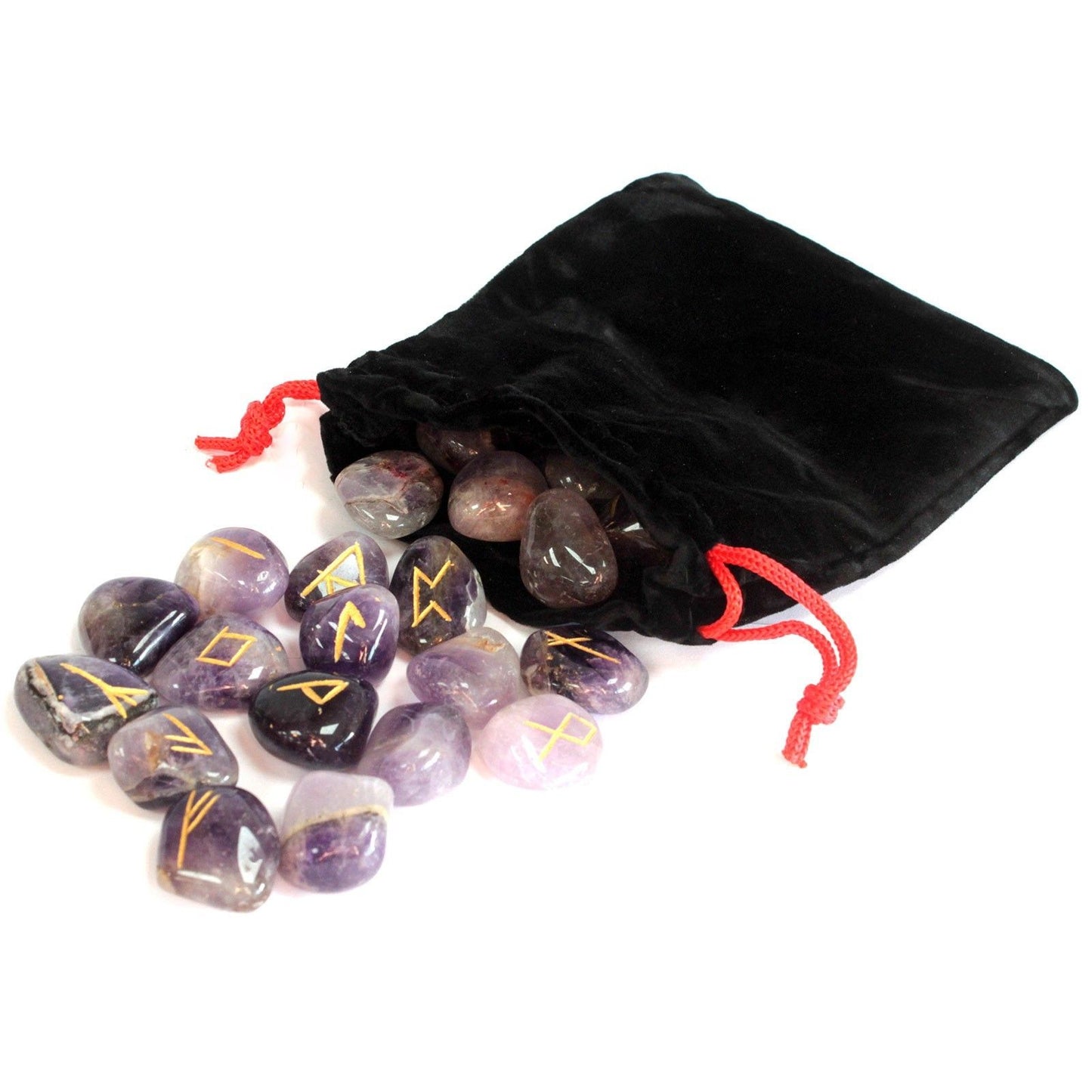 Indische Runen Im Beutel - Amethyst