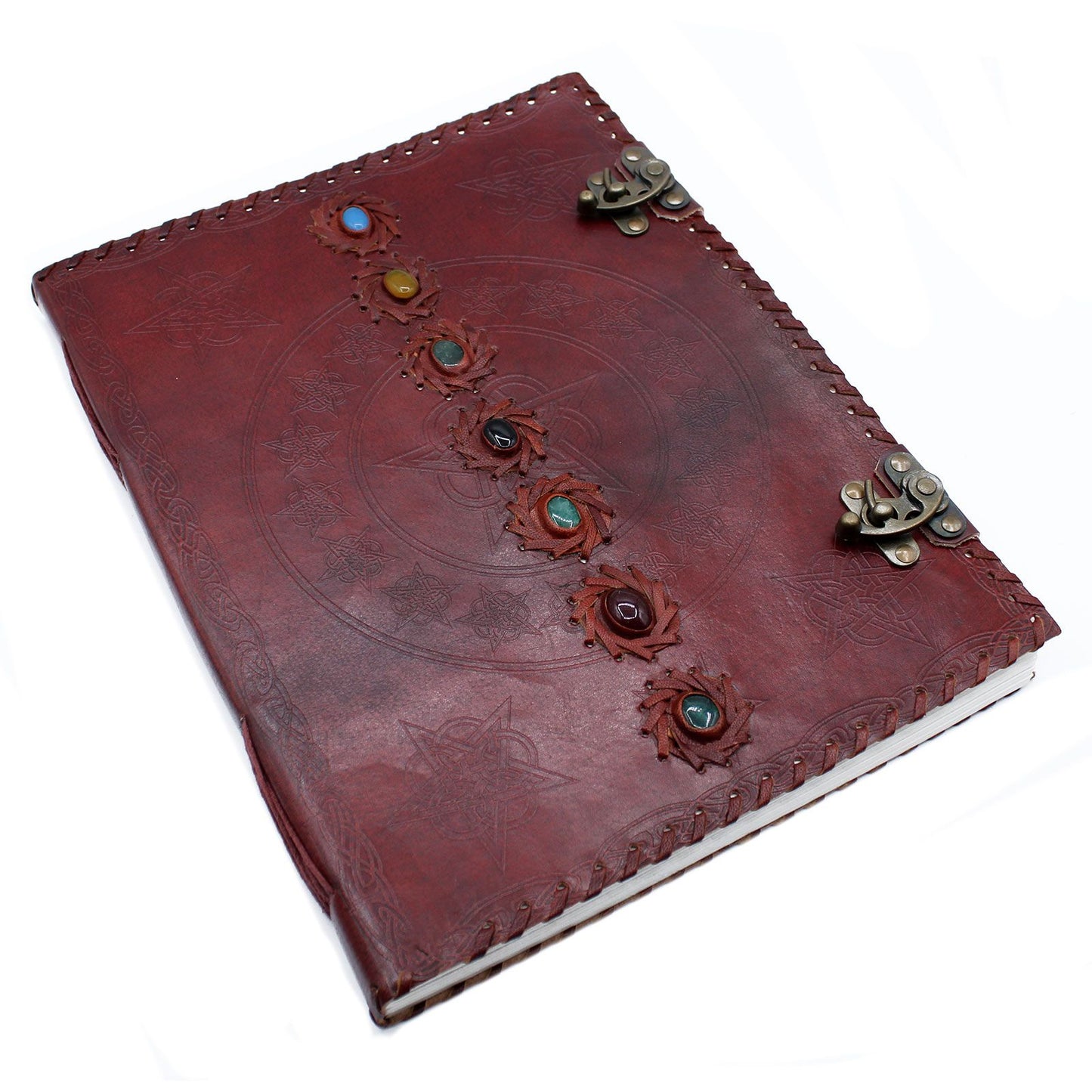Riesiges 7 Chakra Lederbuch 10x13 200 Seiten