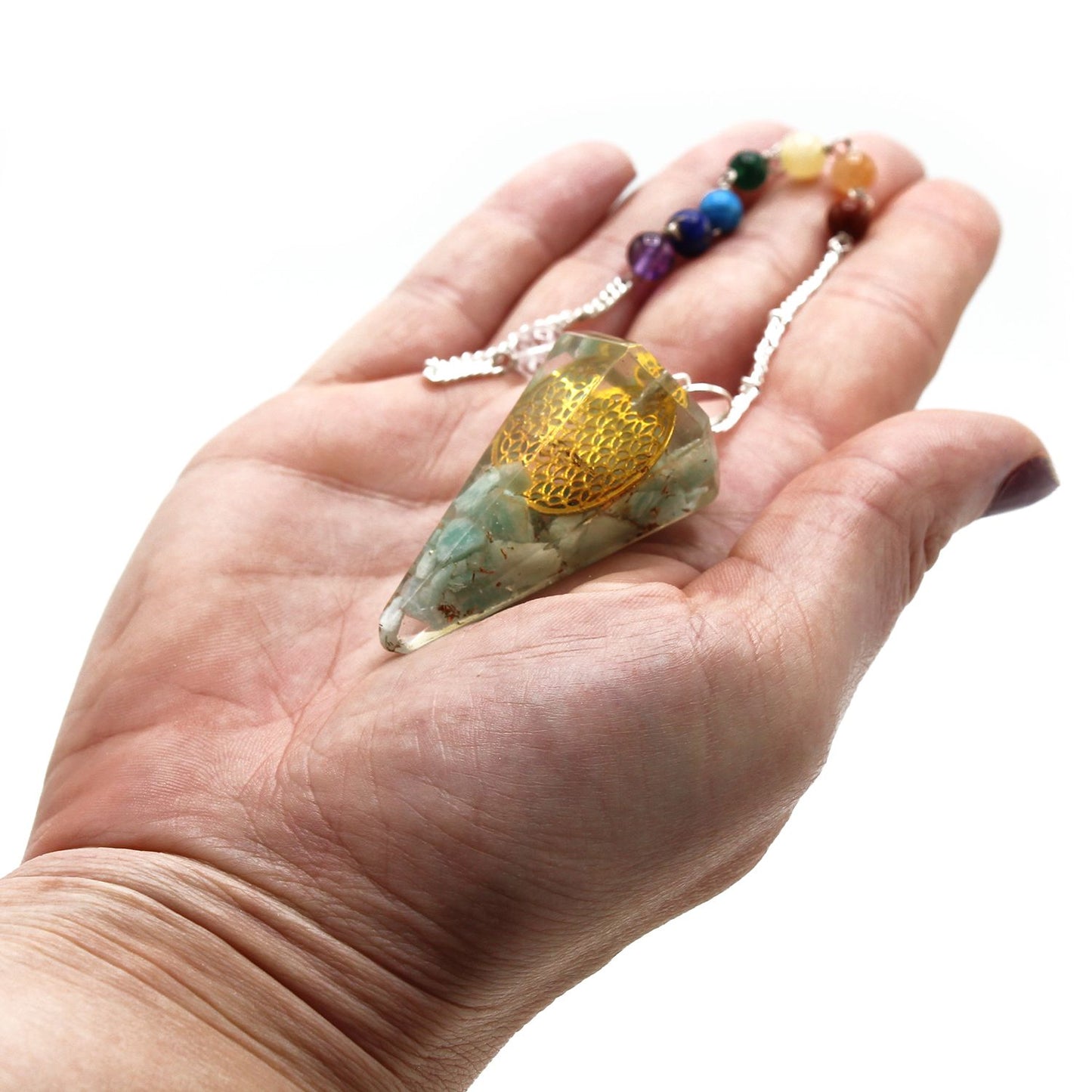 Orgonit Power Chakra Pendel Blume Des Lebens