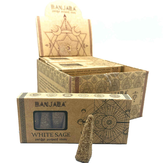 Banjara Räucher Pyramidenspitzen - Weißer Salbei